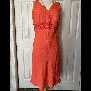 New York & Company Deep Orange Color Dress